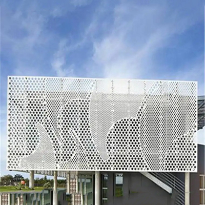 A parede decorativa exterior perfurada do metal almofada a liga de alumínio 2-5mm